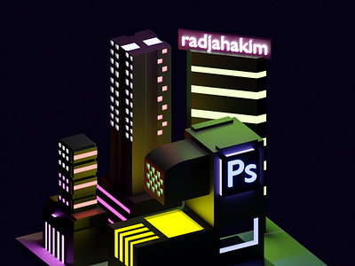 @radjahakim town 3d graphic design