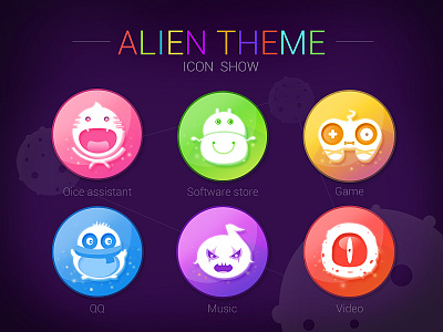 Alien creature Icon alien creatures colour game icon music qq software store video voice assistant