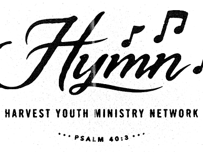 Hymn Logo WIP church hymn logo music note song type vintage