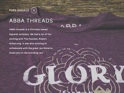 Abba Threads Portfolio illustration photo pic picture portfolio shirt site texture type work