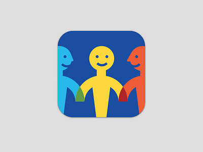 App Icon color guys holding hands people smile