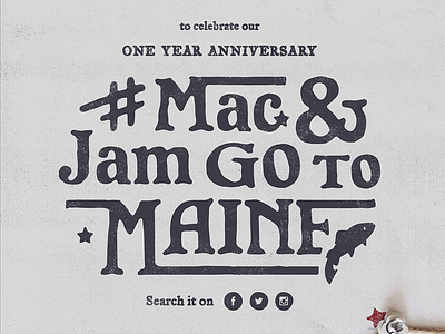 Mac & Jam Go To Maine anniversary maine map photo road trip texture trip type
