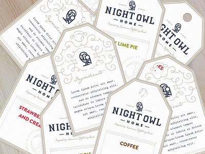 Night Owl - Design Directions branding candle hang tag jar label mockup owl tag