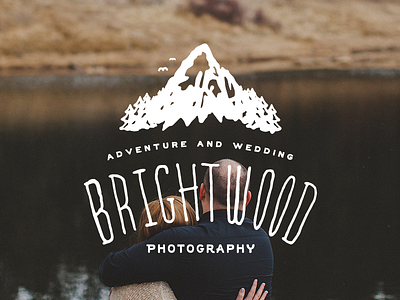 BrightWood Mountain Logo adventure logo mountain photo photography rough texture type