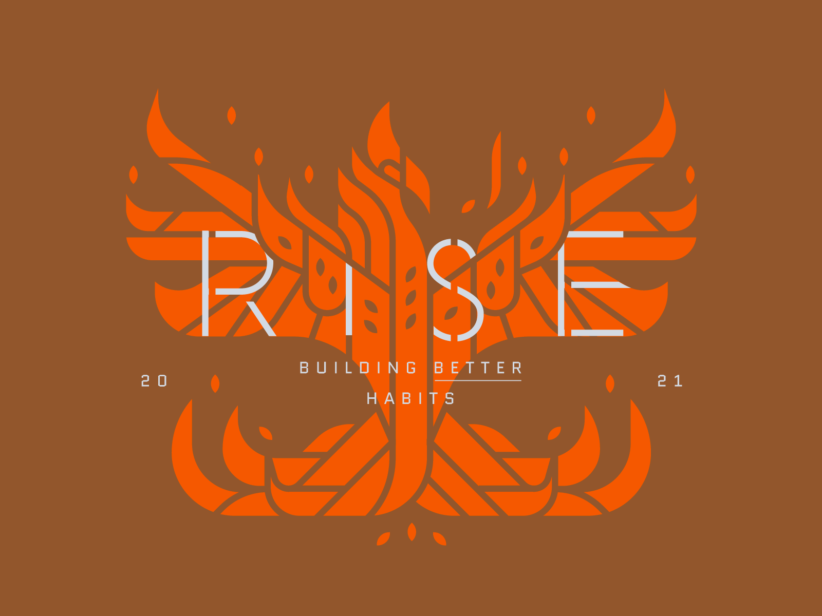 R I S E - 2021 2021 art better habits better you church church branding clean fire habits illustration jesus lines personal development phoenix phoenix bird rise sermon art sermon series simple teaching series