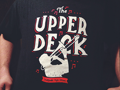 The Upper Deck high school illustration shirt type vintage