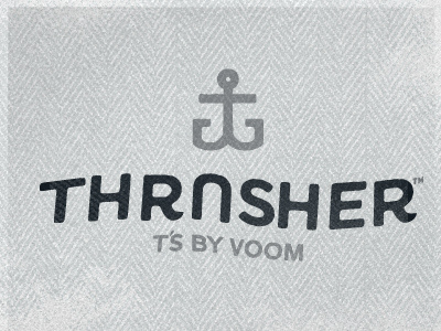 Thrasher Logo two ancor blue cloth gray logo screen printing shirts thread threads vintage