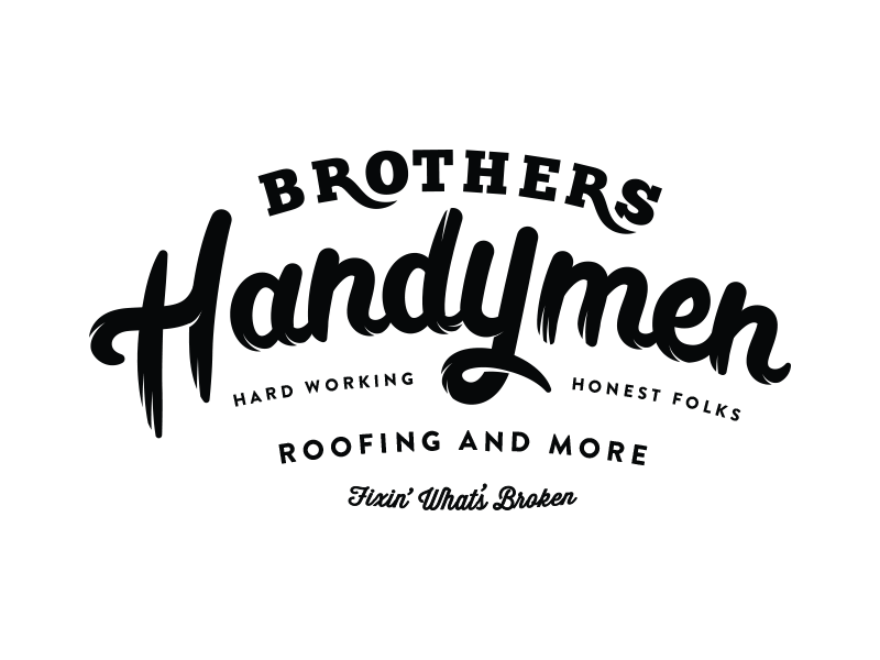 Handymen Logo 3 bold brand cut fun handy handyman logo men round script type vintage