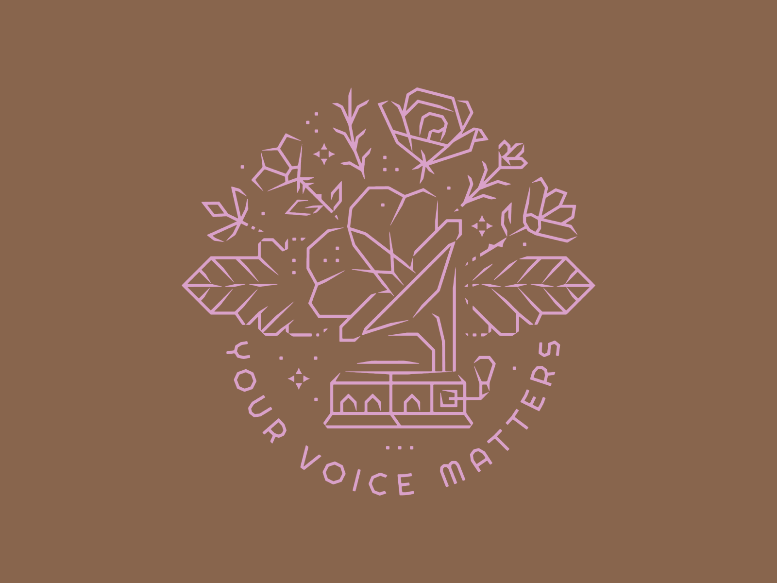 Your Voice Matters - Shirt flowers illustration lines phonograph record player shapes shirt vinyl voice you matter your voice matters
