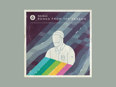 Songs From The Season — EP 50s album design figure hat illustration person rainbow retro texture type water