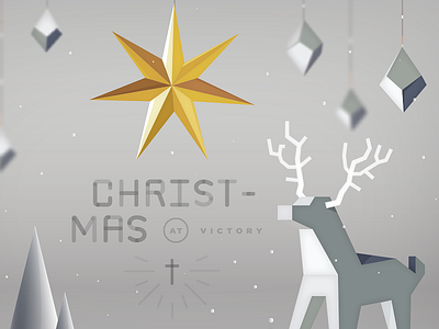 Christmas at Victory christmas deer geometric holiday illustrator low poly ornaments paper simple star