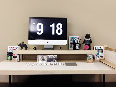 My Nova Desk clock desk hack ikea standing workspace
