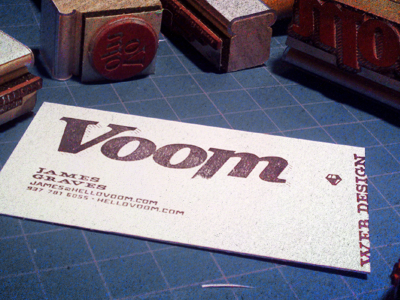 Voom Card b card business card stamp