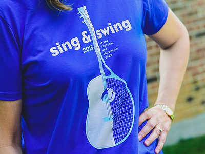 Sing And Swing guitar music racquet shirt sing swing tennis type