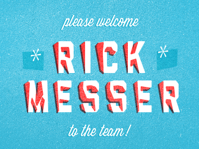 Help Me Welcome Rick Messer draft