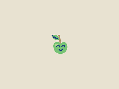 He's Just a Little Guy apple cute education flat infographic leaf little simple