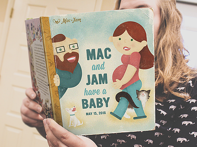 Mac & Jam Have a Baby! announcement baby book cat child childrens book dog family kids