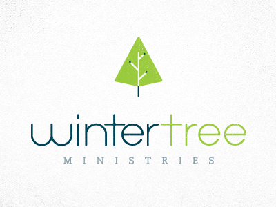 Winter Tree custom type illustration logo tree