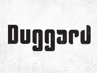 Duggard custom type logo