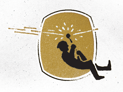 Zipline Mark illustration logo man mark person zipline