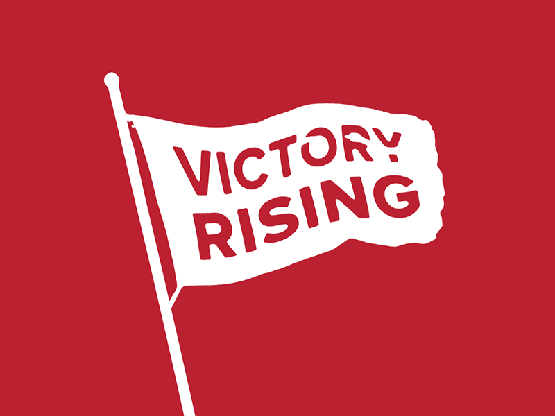 Victory Rising flag gif victory wave