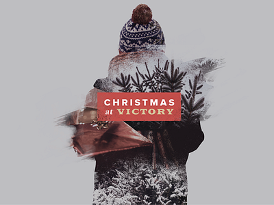 Christmas at Victory christmas double exposure holiday red simple texture type