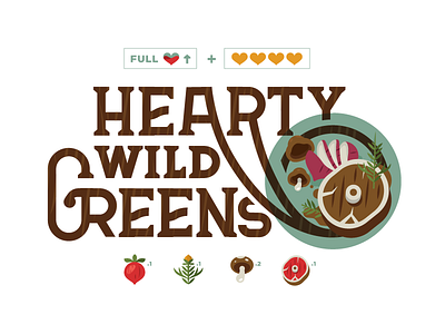 Hearty Wild Greens breath of the wild cooking food health hearts hearty reddish link mushroom recipe type zelda