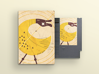 Mid-century Duck Hunt 10080sart 50s art box cover duck duck hunt game nintendo retro vintage