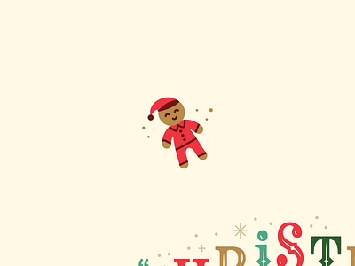 Gingerbread in Pajamas christmas church event flyer gingerbread kid man pjs postcard type