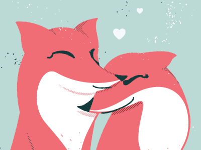 Will You Be My Valentine card color crest forever fox foxy happy hearts illustration love love life poster print smile type valentine valentines day