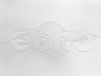 Echo Book booklet bright church circles echo emboss embossed layout modern shapes simple sound waves spread white