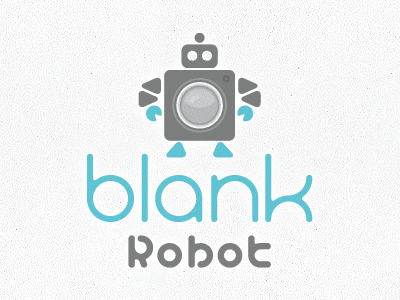 Blank Robot Logo camera custome illustration logo robot type video