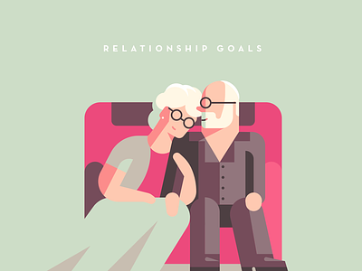 Relationship Goals character couch dress glasses grandma grandparents in love lighting love love seat loveseat old old lady old man people relationship relationship goals shapes simple
