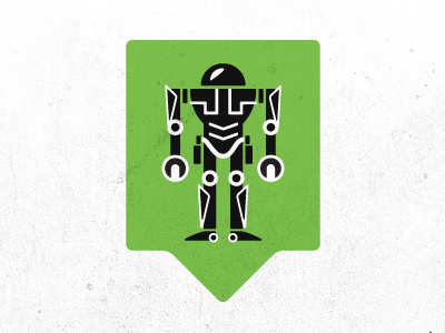 Blank Robot custome type illustration logo mark robot type