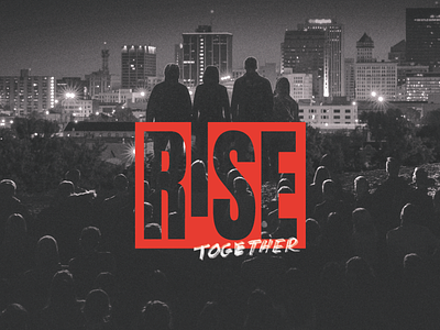 Rise Together be the change brand change dark dayton grayscale hidden meaning logo marker ohio red red and black revolution