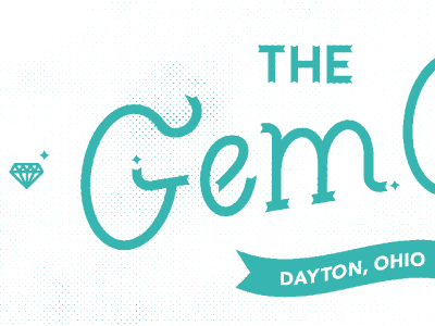 The Gem City - Dayton Ohio building city dayton gem city illustration midwest ohio park poster print
