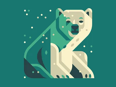 Snow Bear animal bear bears clean design eco endangeredspecies eyes face illustrtion north pole paws plastic or planet polarbear sad shapes simple sitting snow winter wwf