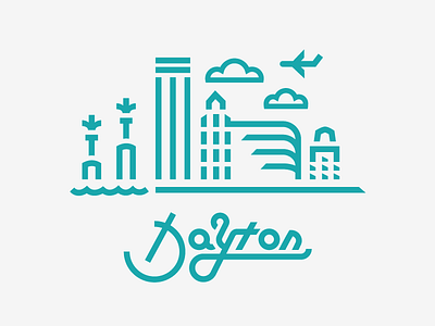 Dayton airplane city datyon line plane rebound water