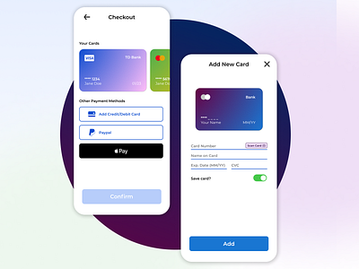 Daily UI #002 - Credit Card Checkout app credit card credit card checkout daily ui daily ui 2 daily ui challenge mobile mobile app mobile checkout payment ui ux