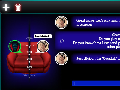 Game Inbox chat game sofa