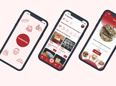 Cakebusters bakery app design design