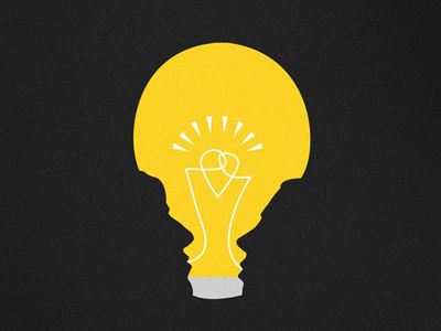 love illustration lightbulb