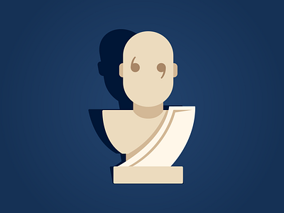 Quotes mobile app icon ancient app application blue greek icon mobile quotes statue