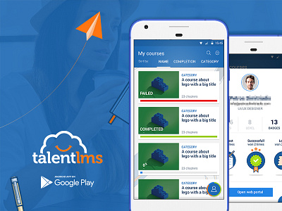 TalentLMS Android App android app application las learning mobile ui ux