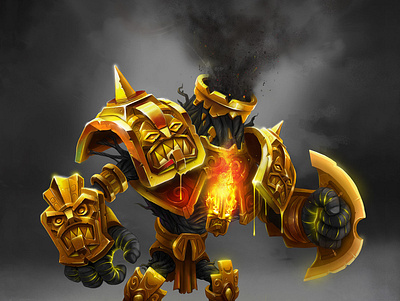 Golden warrior hero