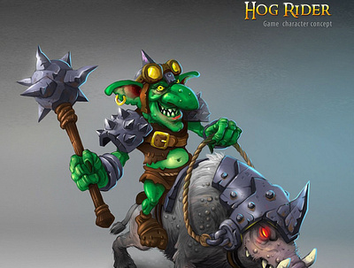 Hog Rider character concept entertaining game hero