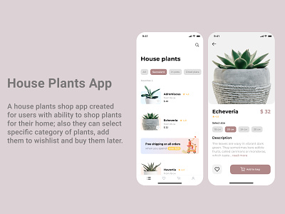 House Plants app app design icon ui ux