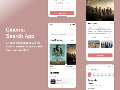 Movie app app buy cinema design icon movie theaters tickets typography ui ux