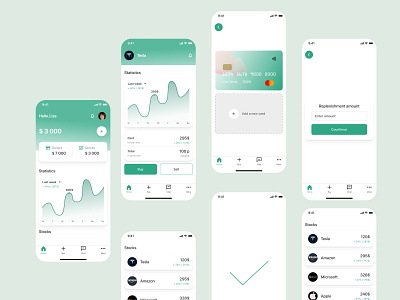 Investment app app bank design finance fintech icon investment typography ui ux vector