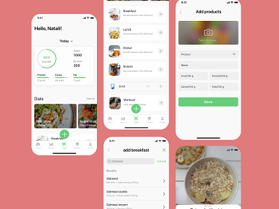 FatSecret redesign app app branding calories design fatsecret healthy typography ui ux